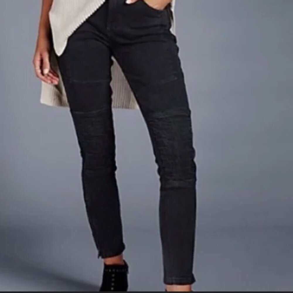 DOROTHEE SCHUMACHER Black Skinny Moto Pants